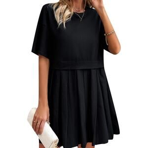 NWOT Amazon Black Short Sleeve Dress, size Small